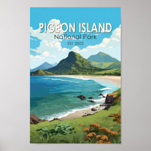 Nationalparken Saint Lucia Travel Art Poster