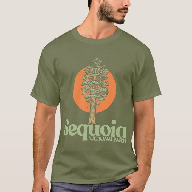 Nationalparken Sequoia, general Sherman Träd T Shirt (Framsida)