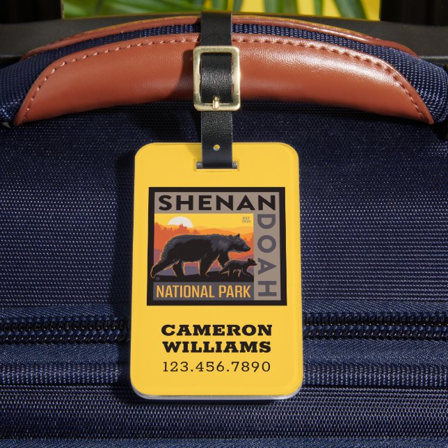 Nationalparken Shenandoah | Mamma och Unge Bagagebricka (Framsida Insitu 2)