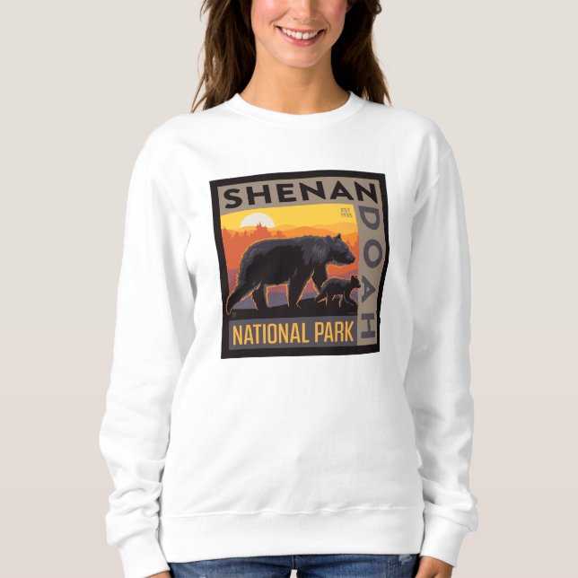 Nationalparken Shenandoah | Mamma och Unge T Shirt (Framsida)
