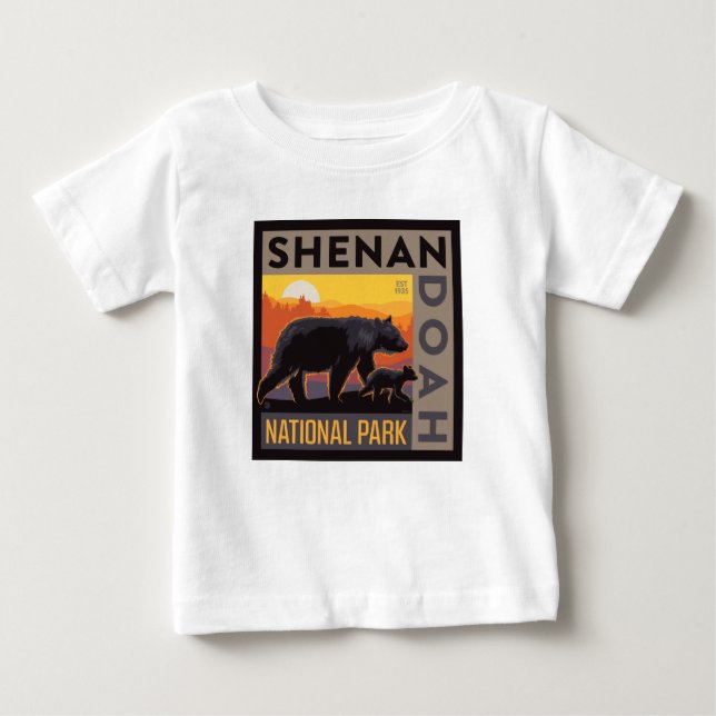 Nationalparken Shenandoah | Mamma och Unge T Shirt (Framsida)