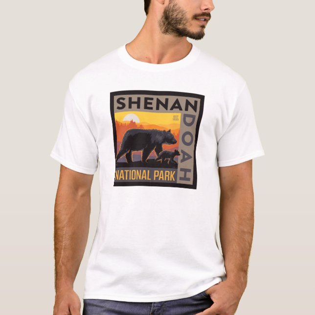 Nationalparken Shenandoah | Mamma och Unge T Shirt (Framsida)