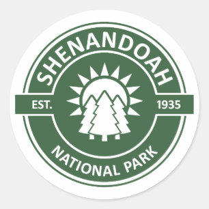 Nationalparken Shenandoah Runt Klistermärke