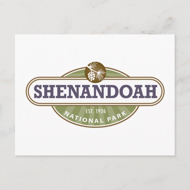 Nationalparken Shenandoah Vykort (Framsida)