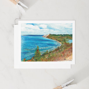 Nationalparken sjö Michigan Dunes Sleeping Bear na