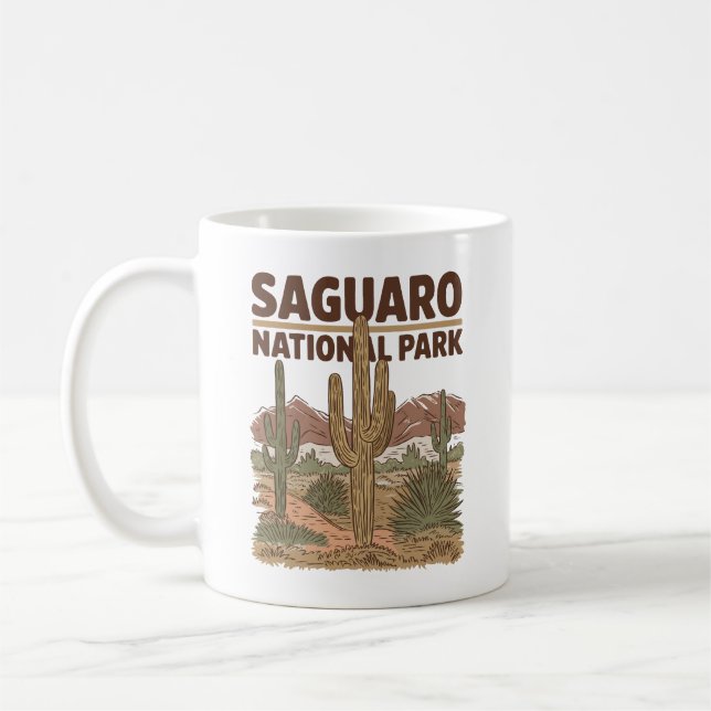 Nationalparken Sonoran Desert Saguaro Kaffemugg (Vänster)