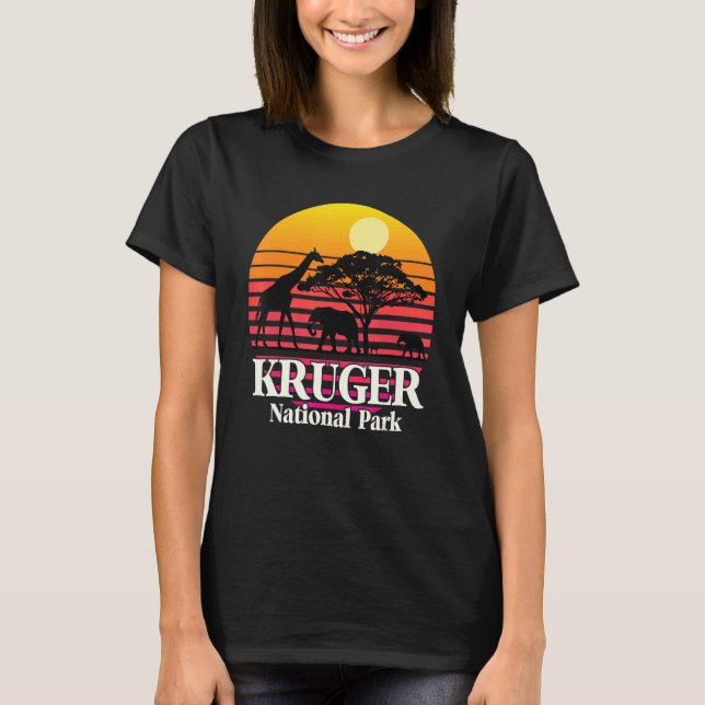 Nationalparken South Afrika Safari Kruger Elephant T Shirt (Framsida)