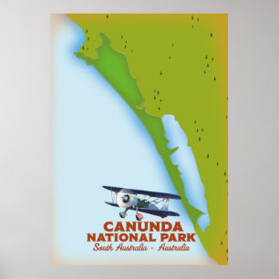 Nationalparken Sydaustralia karta Poster