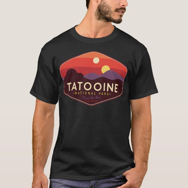 Nationalparken Tatooine - två gånger Roligten T Shirt (Framsida)