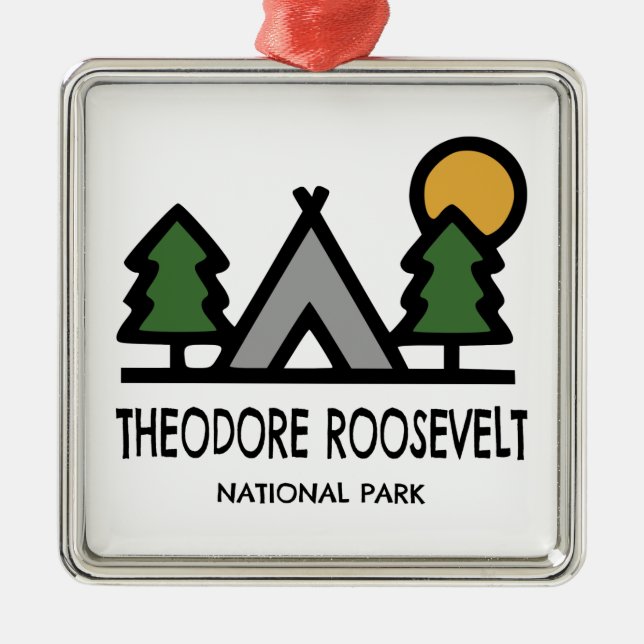 Nationalparken Theodore Roosevelt Julgransprydnad Metall (Framsidan)