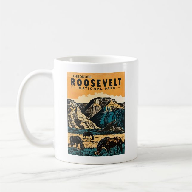 Nationalparken Theodore Roosevelt Kaffemugg (Vänster)