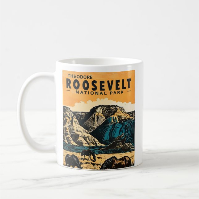 Nationalparken Theodore Roosevelt Kaffemugg (Vänster)