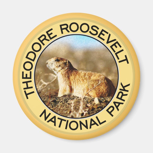Nationalparken Theodore Roosevelt Magnet (Framsidan)