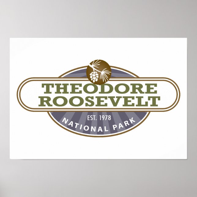 Nationalparken Theodore Roosevelt Poster (Framsidan)