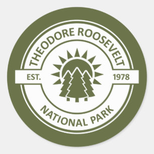 Nationalparken Theodore Roosevelt Runt Klistermärke