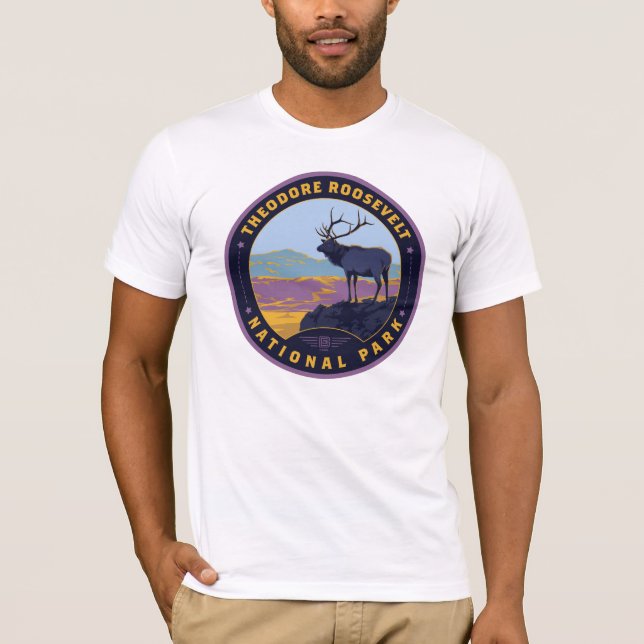 Nationalparken Theodore Roosevelt T Shirt (Framsida)