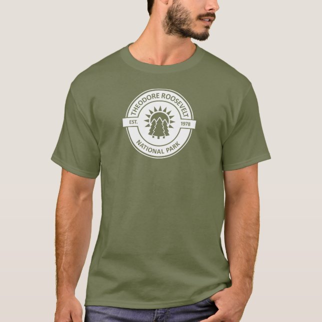 Nationalparken Theodore Roosevelt T Shirt (Framsida)