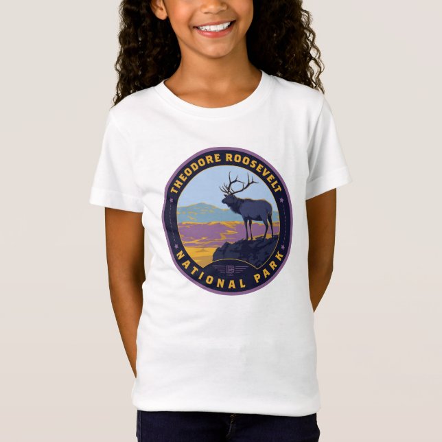 Nationalparken Theodore Roosevelt T Shirt (Framsida)