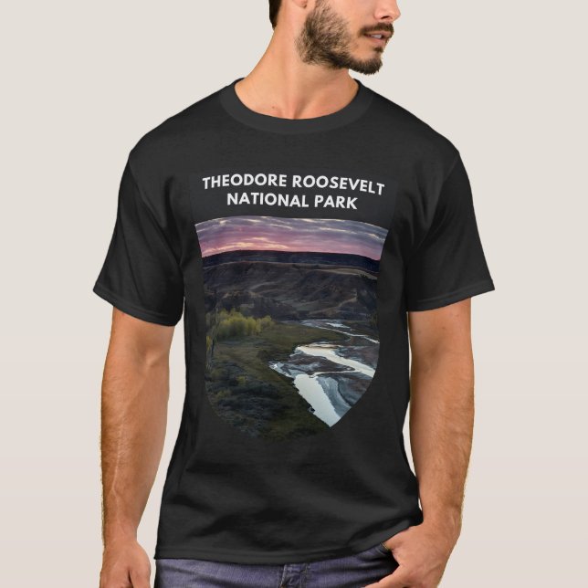 Nationalparken Theodore Roosevelt T Shirt (Framsida)