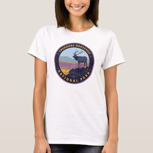 Nationalparken Theodore Roosevelt T Shirt (Framsida)