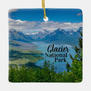 Nationalparken två sidor av Glacier Julgransprydnad Keramik