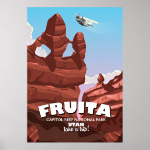 Nationalparken Utah för Fruita Huvudstad Reef Poster