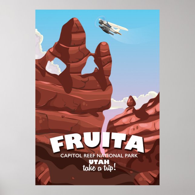 Nationalparken Utah för Fruita Huvudstad Reef Poster (Framsidan)