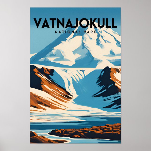 Nationalparken Vatnajokull Poster (Framsidan)