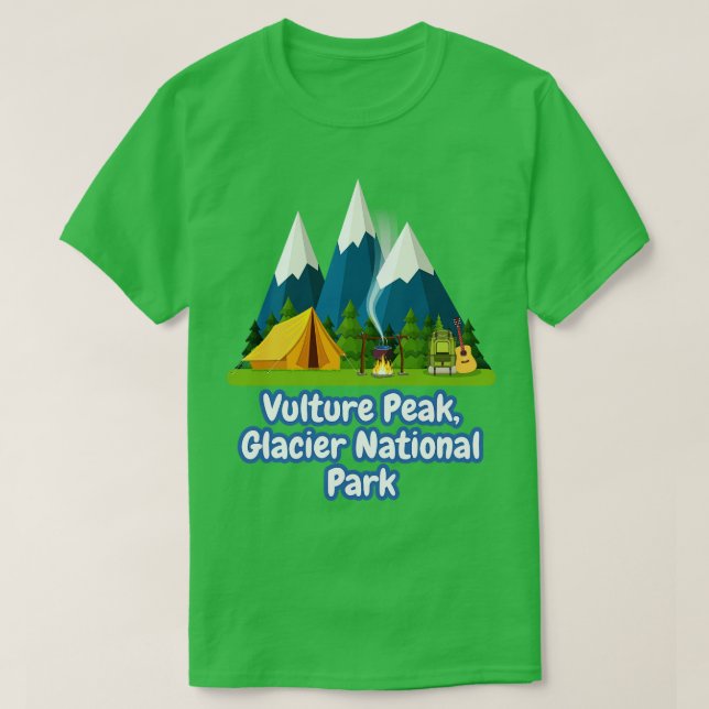 Nationalparken Vculture Peak Glacier T Shirt (Design framsida)