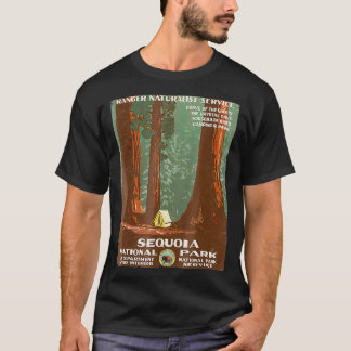 Nationalparken vintage affisch Shirt-Sequoia  T Shirt
