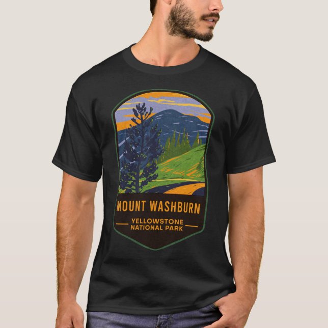 Nationalparken Washburn Yellowstone T Shirt (Framsida)