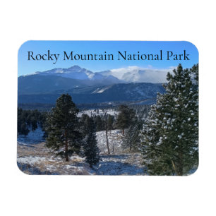 Nationalparken Windswept Snö Rocky Mountain Magnet