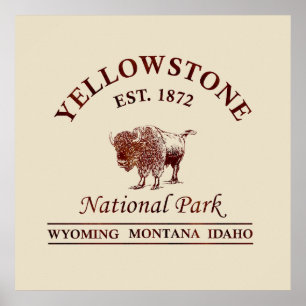 nationalparken Wyoming Poster