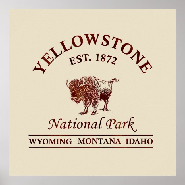 nationalparken Wyoming Poster (Framsidan)