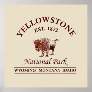 nationalparken Wyoming Poster