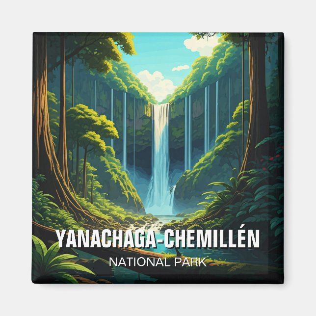 Nationalparken Yanachaga-Chemillén Peru Magnet (Framsidan)