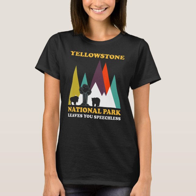 nationalparken Yel i löv T Shirt (Framsida)