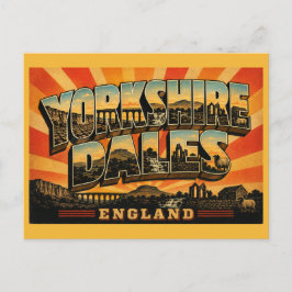 Nationalparken Yorkshire Dales England Vintage Kon Vykort