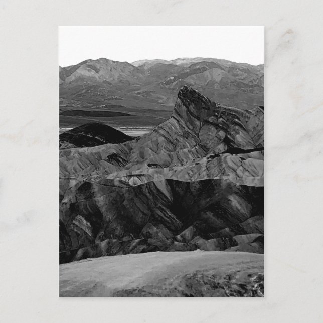 Nationalparken Zabriskie Point Dödsdalen Vykort (Framsida)
