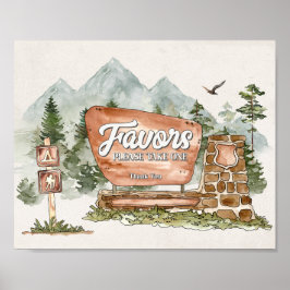 Nationalparkens födelsedagsfest favoriserar-tecken poster