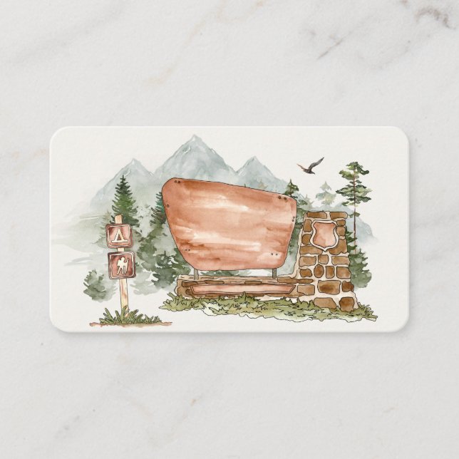 nationalparkens platskort eller babydusch placeringskort (Framsida)