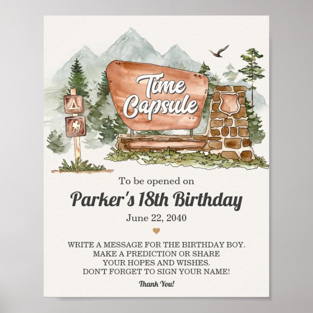 nationalparkens tidskapsel party poster (Framsidan)