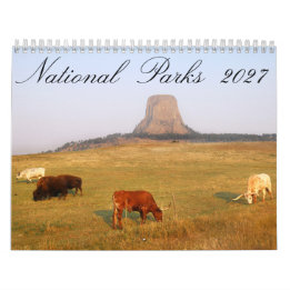 Nationalparker 2027 12 Månaders Kalender