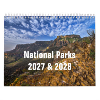 Nationalparker 2027 & 2028 Väggkalender Kalender