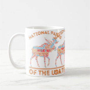 Nationalparker Älg Vandring Resor Camping Utomhus Kaffemugg
