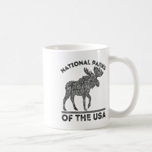 Nationalparker Älg Vandring Resor Camping Utomhus Kaffemugg