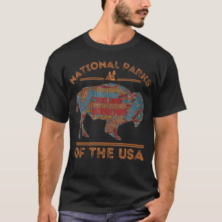 Nationalparker Usa Buffalo Resa Utomhus Vandring T Shirt