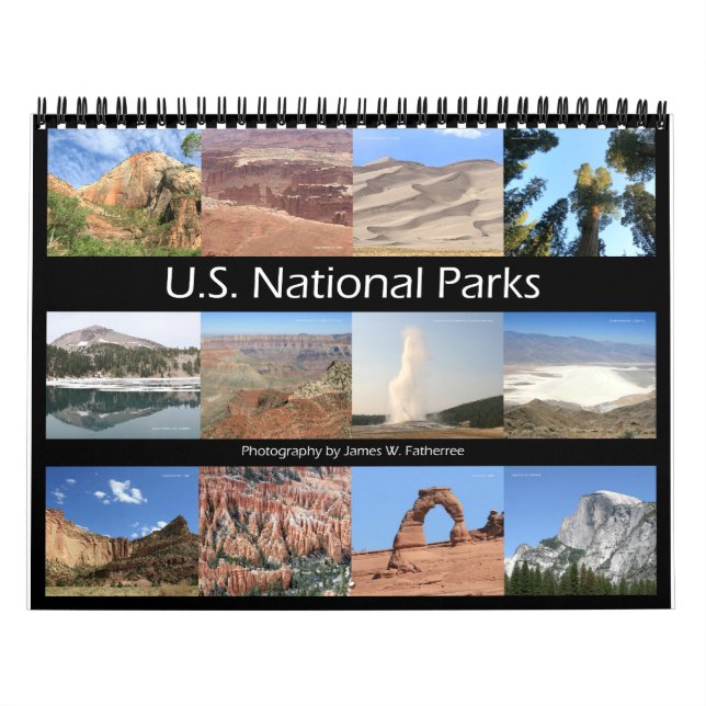 Nationalparker Väggkalender av J.W. Fatherree. Kalender (Omslag)