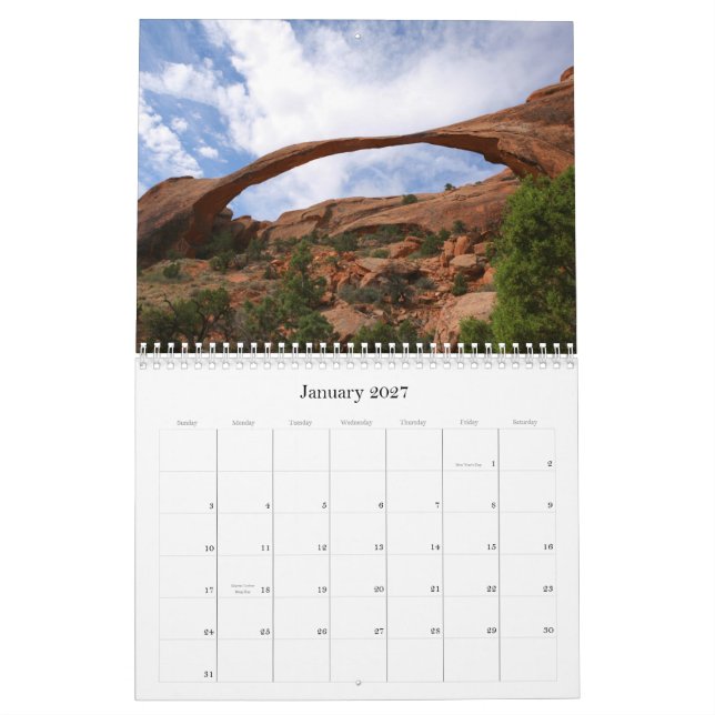 Nationalparkkalender för 2009 bågar kalender (Jan 2027)