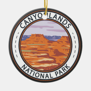 Nationalparkön Canyonlands i Himlar Badge Julgransprydnad Keramik